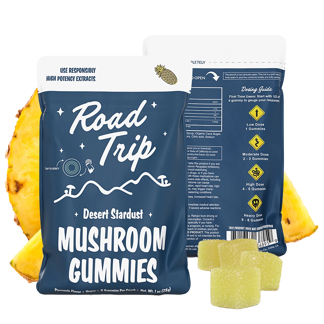 Road Trip Desert Stardust Mushroom Gummies — Pineapple — 8ct