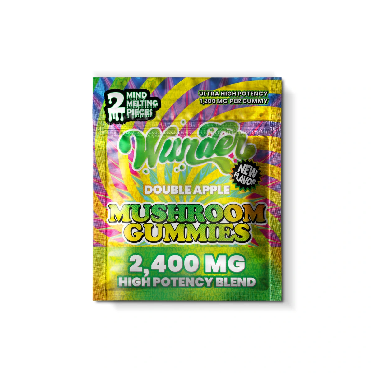 Wunder High Potency Mushroom Gummies — Double Apple — 2ct